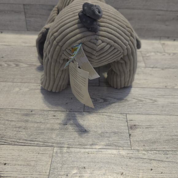 Bunnies By The Bay Gray Elephant 7" Inch Plush Corduroy Ribbed Stuffed Animal - Picture 3 of 9